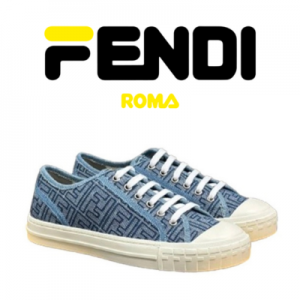 [225~300] FENDI NEW Domino Old Flower FF 캔버스 스니커즈