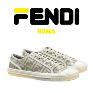[225~300] FENDI NEW Domino Old Flower FF 캔버스 스니커즈