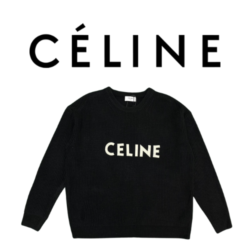 [남녀공용] CELINE 골지 울 오버핏 니트웨어