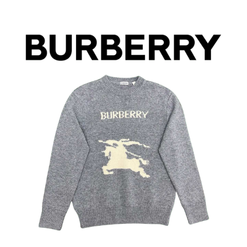 [남녀공용] Burberry 로고 울 캐시미어 블렌드 니트웨어