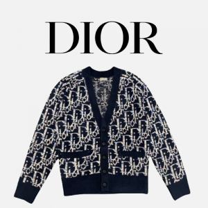 [남녀공용] DIOR 오블리크 자카드 울 가디건