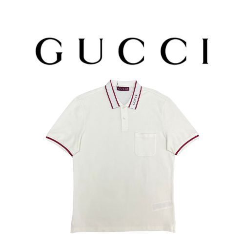 GUCCI 코튼 피케 폴로 셔츠