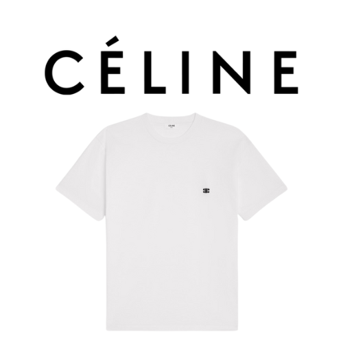 [남녀공용] CELINE 트리옹페 코튼 저지 티셔츠