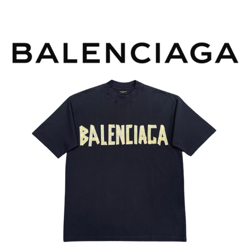 [남녀공용] Balenciaga 테이프 미디엄핏 티셔츠