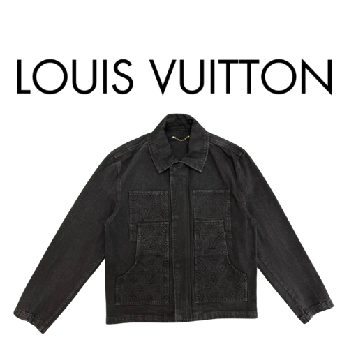 [남녀공용] Louis Vuitton LV 카고 데님 쇼트 슬리브 데님 재킷