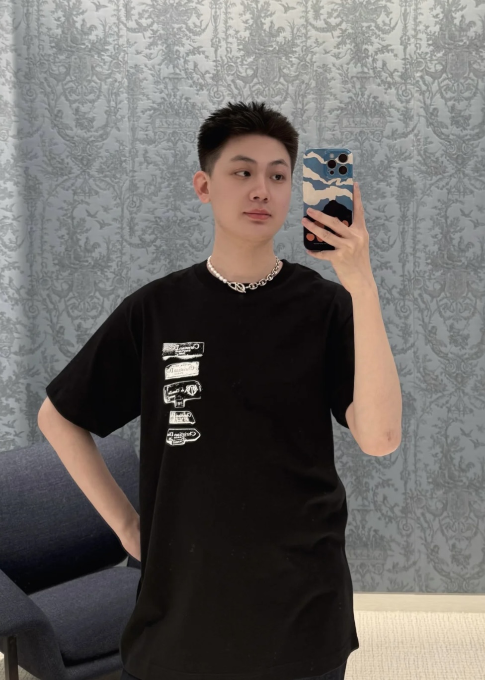 [남녀공용] DIOR 크루넥 릴렉스핏 티셔츠