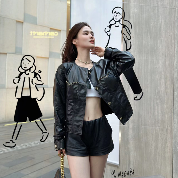[WOMEN] CHANEL 클래식 더블 포켓 양가죽 자켓