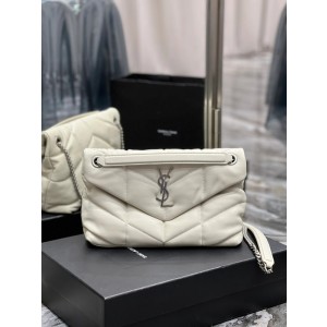 SAINT LAURENT PUFFER 레더 숄더 백