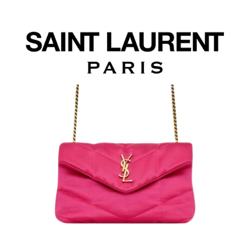 SAINT LAURENT 모노그램 PUFFER 레더 숄더 백