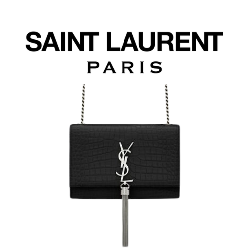 SAINT LAURENT 크로커다일 KATE 스몰 테슬 백