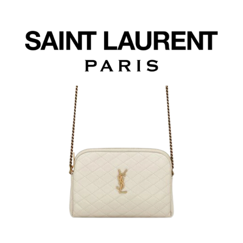 SAINT LAURENT 퀄티드 GABY 지퍼 파우치