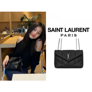 SAINT LAURENT 퀄팅 가죽 PUFFER 토이 백
