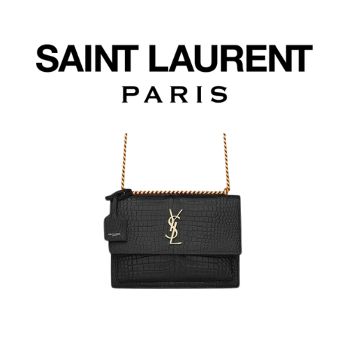 SAINT LAURENT 크로커다일 SUNSET 스몰 백