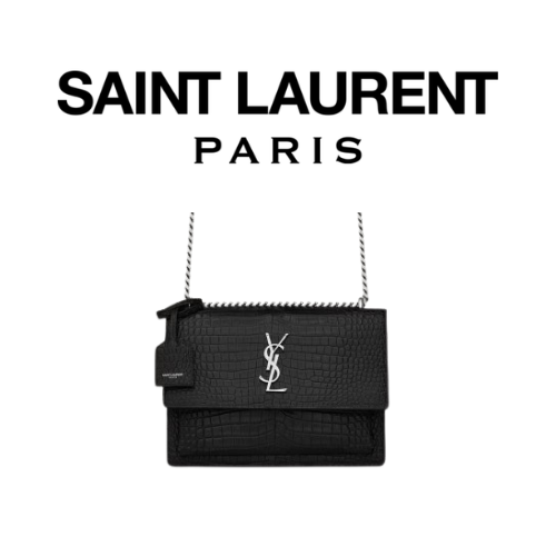 SAINT LAURENT 크로커다일 SUNSET 스몰 백