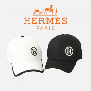HERMES H로고 자수 볼캡