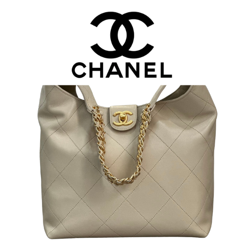 CHANEL 25p 체인 미디엄 호보 핸드백