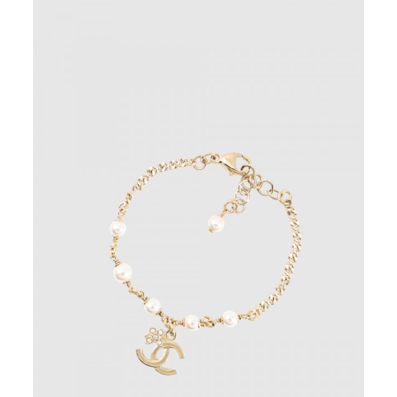 CHANEL_CC 로고 진주 브레이슬릿_ABC095