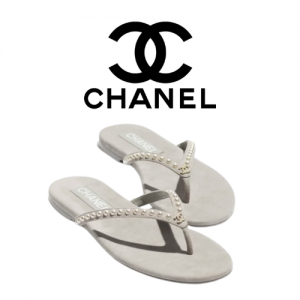 CHANEL 25C 진주 플립 플롭