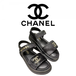 CHANEL CC 로고 송치 샌들