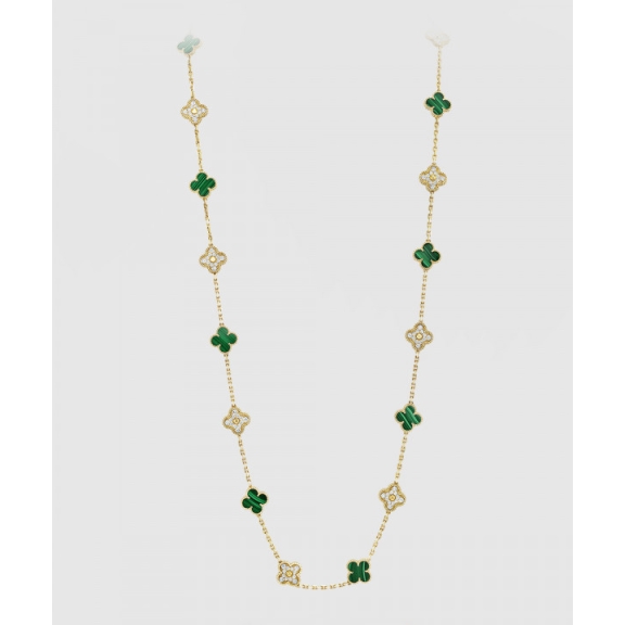 VAN CLEEF_빈티지 알함브라 롱 목걸이_7GP00