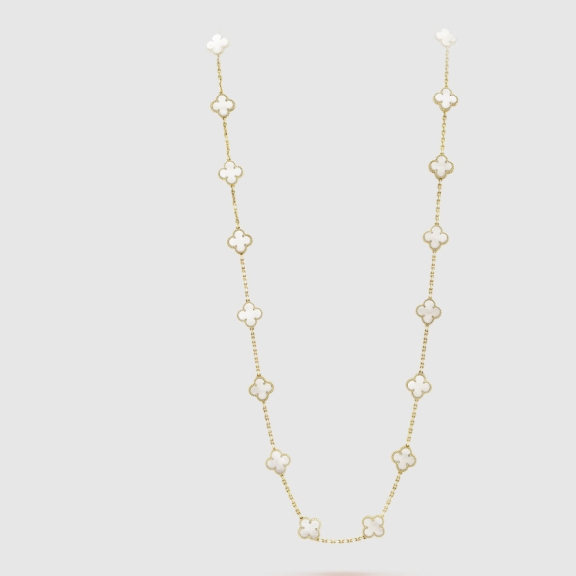 VAN CLEEF_빈티지 알함브라 롱 목걸이_42100