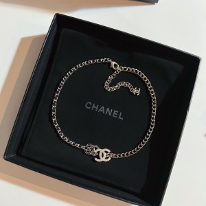 CHANEL_CC로고 크리스탈 목걸이_AB9278