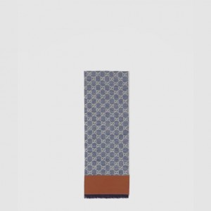 GUCCI_GG 투톤 코튼 자카드 스카프_660016