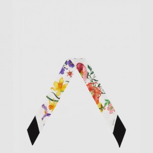 GUCCI_실크 트윌 플로라 프린트 넥 보우_406206
