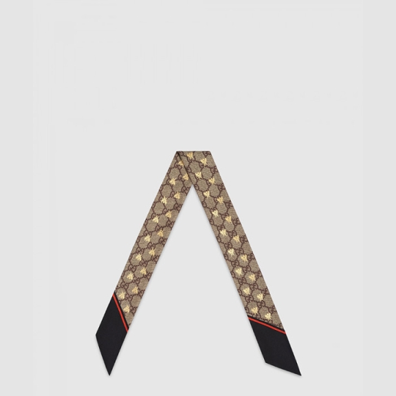 GUCCI_GG 비(BEE) 실크 넥 보우_499226
