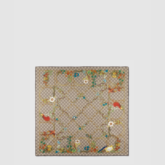 GUCCI_플로라 프린트 실크 까레_777066