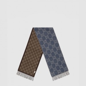 GUCCI_GG 자카드 니트 테슬 스카프_676610