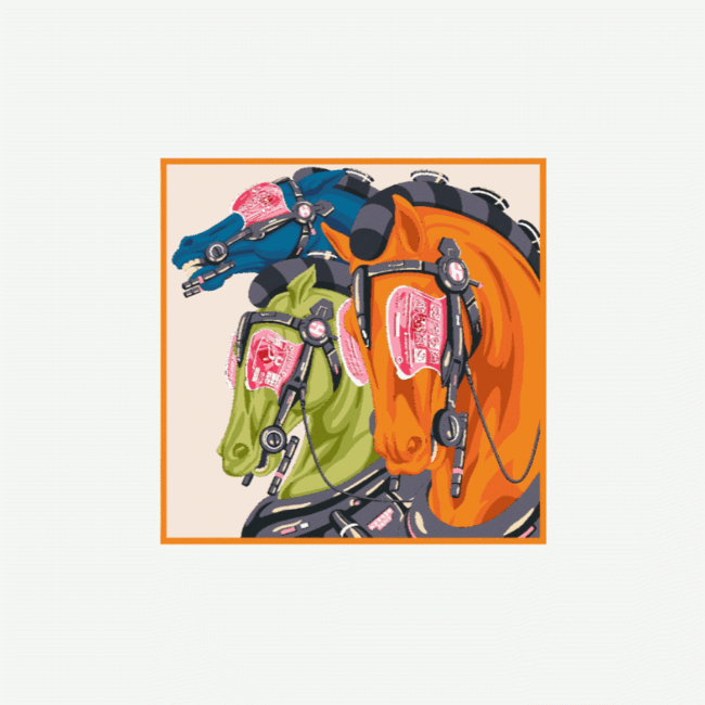 HERMES_홀스 실크 스카프 [2COLOR]