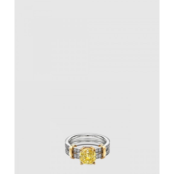 CHAUMET_골드 큐빅 반지