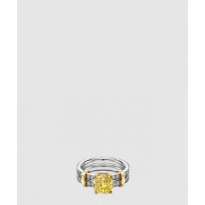 CHAUMET_골드 큐빅 반지