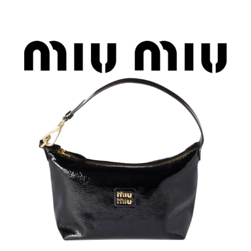 MIU MIU 나플락 페이턴트 가죽 파우치백