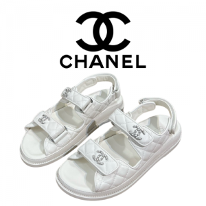 CHANEL 24P CC로고 벨크로 샌들