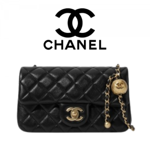 CHANEL 23C CF 뉴미니 골든볼 플랩백