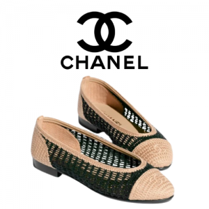 CHANEL 25S 라피아 플랫 슈즈