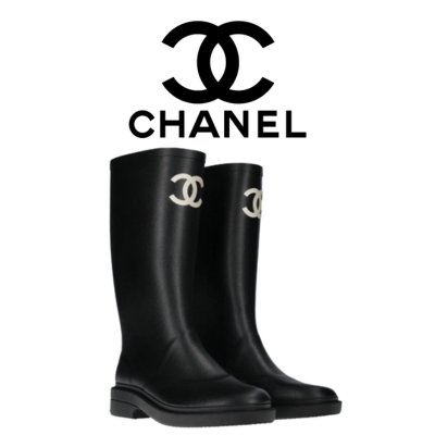 [225~260] [제니 PICK] CHANEL CC 로고 레인부츠