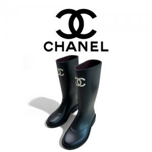 CHANEL CC 로고 레인부츠