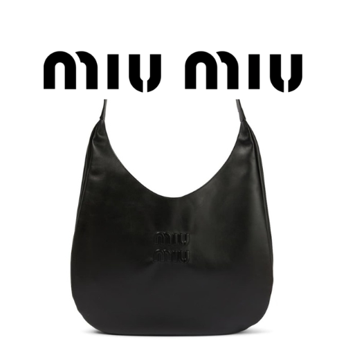 MIU MIU 가죽 호보 라지 백