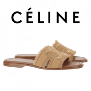 CELINE 마리나 프린지 뮬