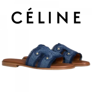 CELINE 마리나 프린지 뮬