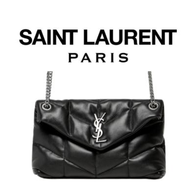 SAINT LAURENT 퀄티드 램스킨 PUFFER 스몰 체인 백