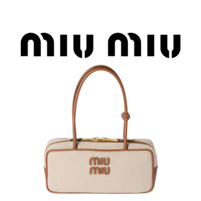 MIU MIU 스몰 캔버스 보 백