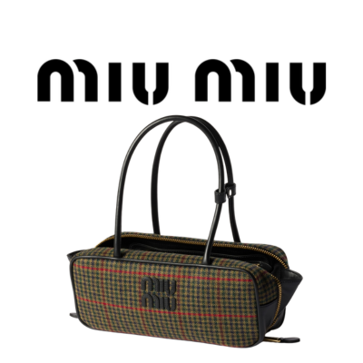 MIU MIU 스몰 캔버스 보 백