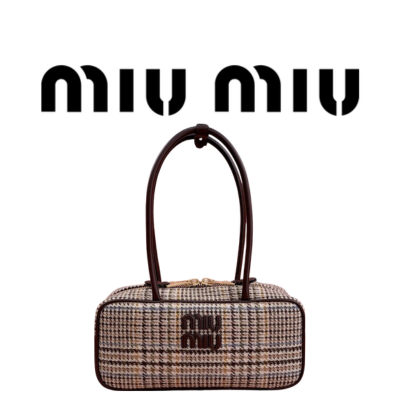 MIU MIU 스몰 캔버스 보 백