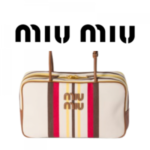 MIU MIU 캔버스 보 백