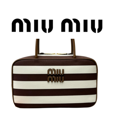 MIU MIU 캔버스 보 백