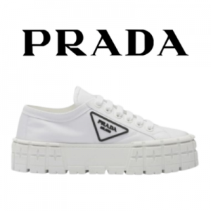 PRADA 더블 휠 나일론 개버딘 스니커